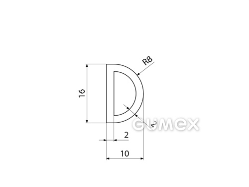 SILIKONPROFILE D-FORM